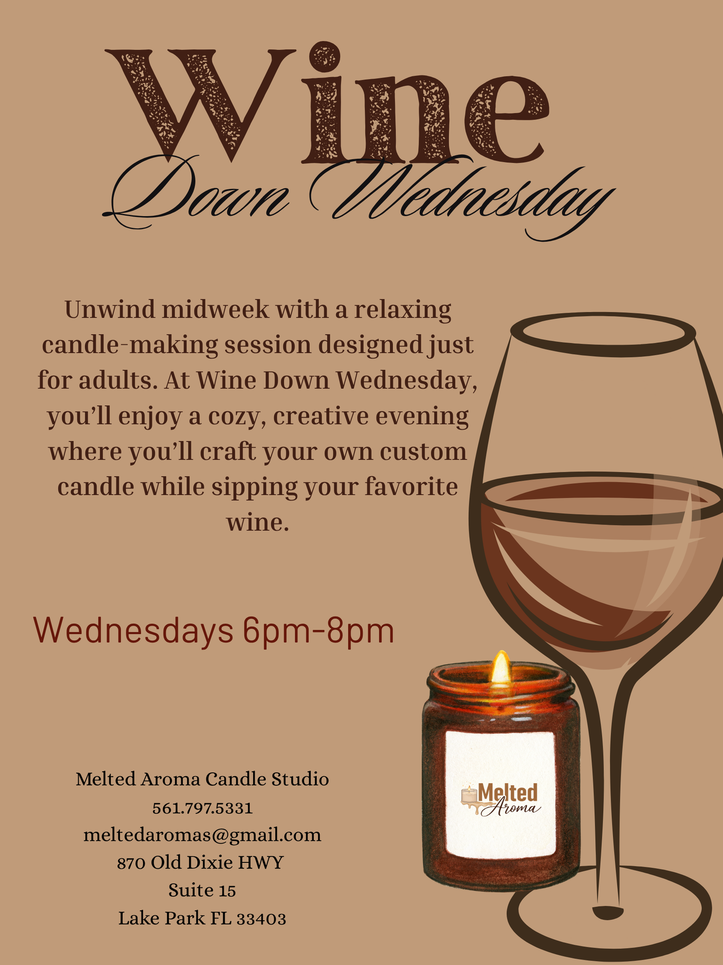 Wine Down Wednesday Candle Class